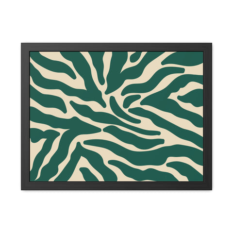 Mer 3 - Abstract Zebra Print Framed Poster - Modern Wall Art for Home Décor