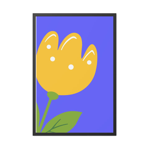Childrana 5 - Bright Yellow Flower Framed Poster - Cheerful Home Decor for Spring Celebrations