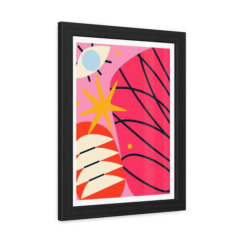 Kurian 2 - Vibrant Abstract Framed Poster - Modern Wall Art Decor
