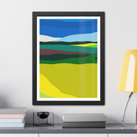 Scapes 4 - Abstract Landscape Framed Poster - Vibrant Nature Art for Home Decor