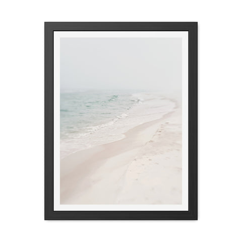 Silent Beach - Serene Coastal Framed Poster | Beach Wall Art Decor for Home & Office