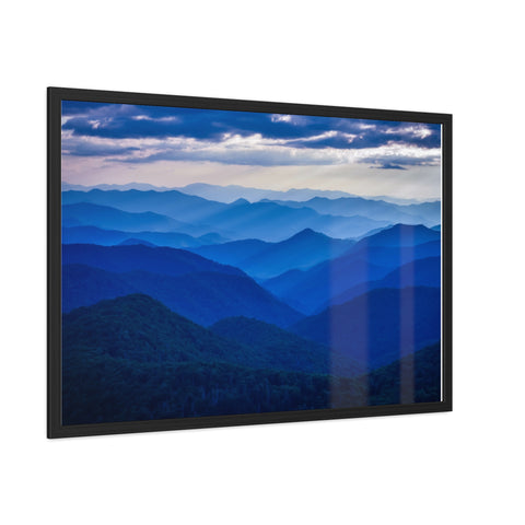 Bluescape - Serene Mountain Landscape Framed Poster – Perfect Wall Art for Nature Lovers