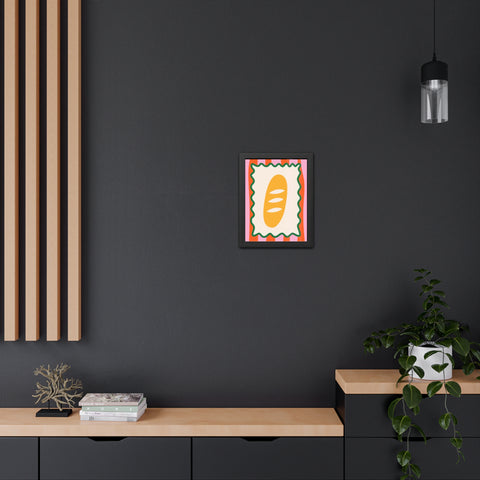 Whimsical Bread Framed Poster - Colorful Kitchen Wall Art