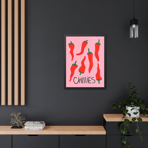 Spicy Chillies Framed Poster - Vibrant Kitchen Wall Art