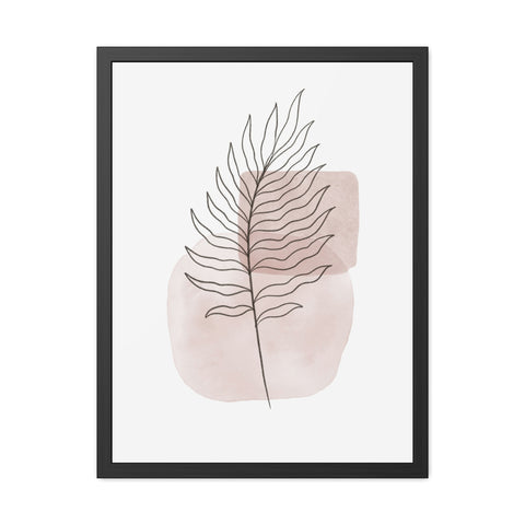 Fall 1 - Minimalist Fern Art Framed Poster - Modern Wall Decor for Home & Office
