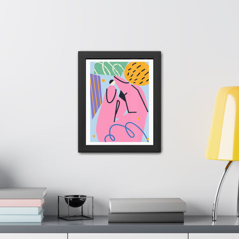 Kurian 8 - Abstract Hand Framed Poster - Modern Art for Home Décor