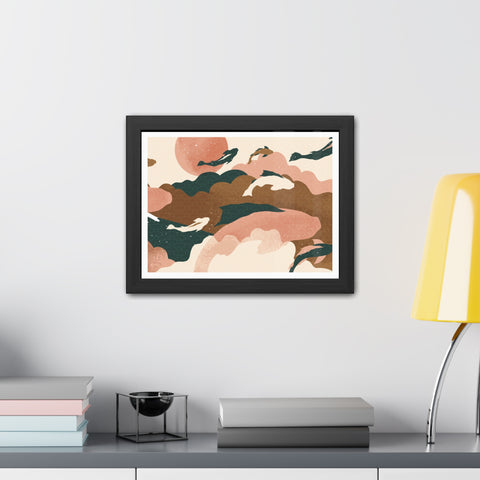 Koi Wind 2 - Artistic Framed Posters: Serene Dolphin & Sunset Wall Decor