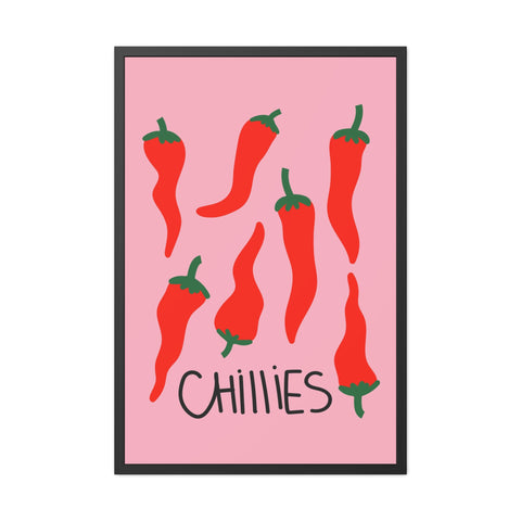 Spicy Chillies Framed Poster - Vibrant Kitchen Wall Art