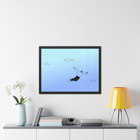 Falling for you - Dreamy Freedom Framed Poster - Inspirational Art for Home Decor