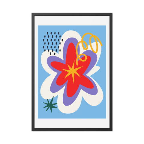 Natural Formation 9 - Vibrant Abstract Flower Framed Poster – Modern Wall Art for Home Decor