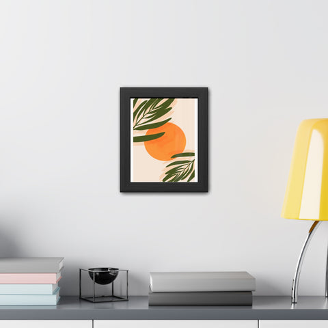 Agora 1 - Tropical Sunset Framed Poster - Modern Wall Art for Home Decor