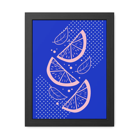 When life gives you lemons 2 - Citrus Slice Framed Poster - Fresh Fruit Wall Art for Kitchen Decor