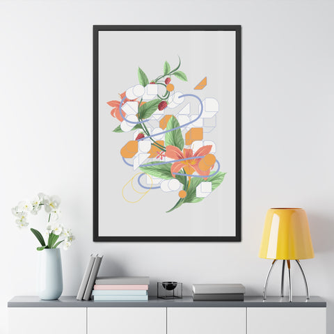 Lavish 3 - Floral Abstract Framed Poster - Modern Art for Home Decor