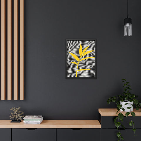 Cristobal 1 - Modern Leaf Framed Poster for Home Decor