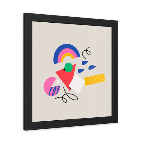 Cluster 3 - Abstract Framed Poster Art - Modern Decor for Home & Office