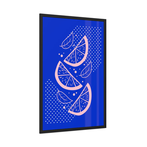 When life gives you lemons 2 - Citrus Slice Framed Poster - Fresh Fruit Wall Art for Kitchen Decor