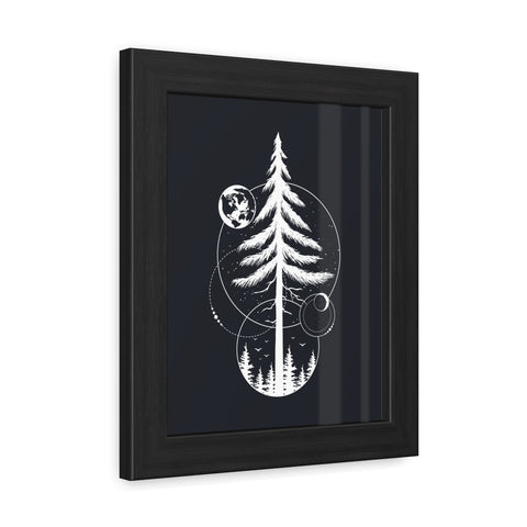 Treecraft 1 - Nature-Inspired Framed Poster - Cosmic Pine Tree Wall Art