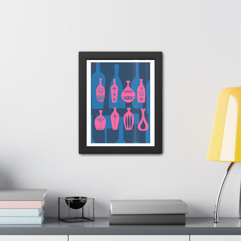 Wine Country 4 - Vibrant Bottles Framed Poster - Modern Art Home Decor