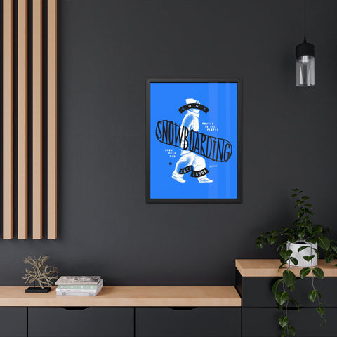 Gone Snowboarding Framed Poster - Fun Winter Decor for Ski Lovers