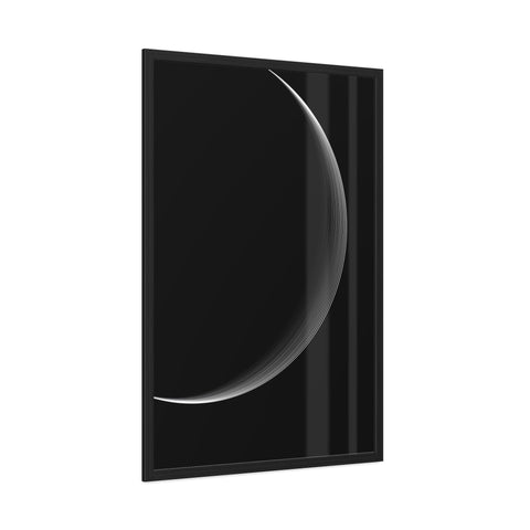 Universalis 2 - Minimalist Framed Poster - Sleek Crescent Moon Design for Modern Decor