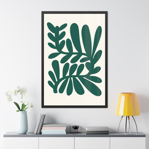 Natural Formation 14 -Botanical Framed Poster - Modern Leaf Wall Art Decor for Home & Office