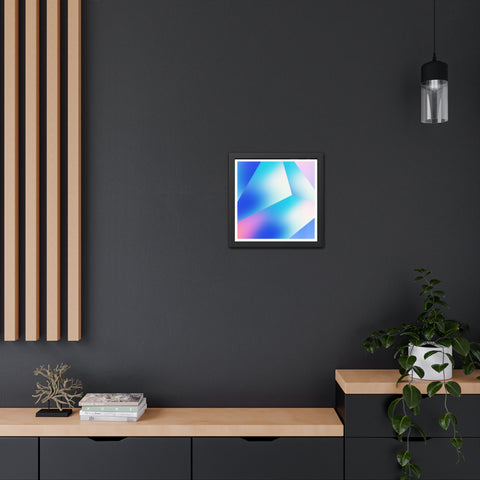 Prisma 1 - Abstract Blue Framed Posters - Modern Art Decor for Home & Office