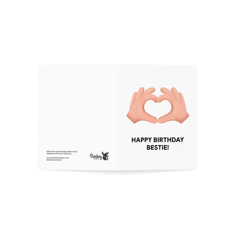 Happy Birthday Bestie! Greeting Card — Birthday Greeting Card - Illustrated, Funny, Snarky, Modern