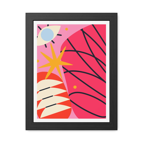 Kurian 2 - Vibrant Abstract Framed Poster - Modern Wall Art Decor