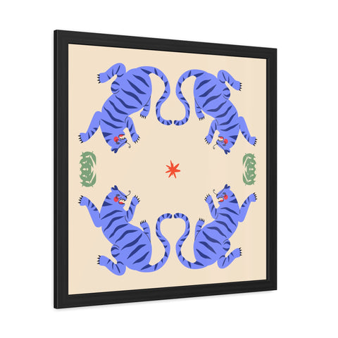 Circus Act 2 - Colorful Tiger Framed Poster – Vibrant Wall Art for Animal Lovers