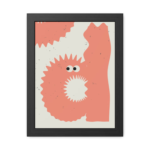 Lettermon d - Whimsical Framed Posters - Fun and Unique Wall Art for Playful Spaces
