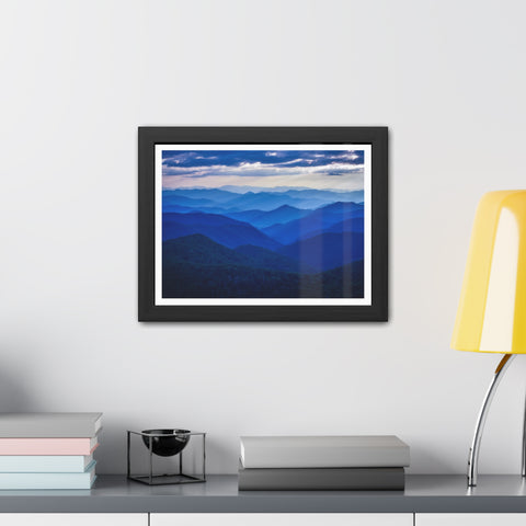 Bluescape - Serene Mountain Landscape Framed Poster – Perfect Wall Art for Nature Lovers