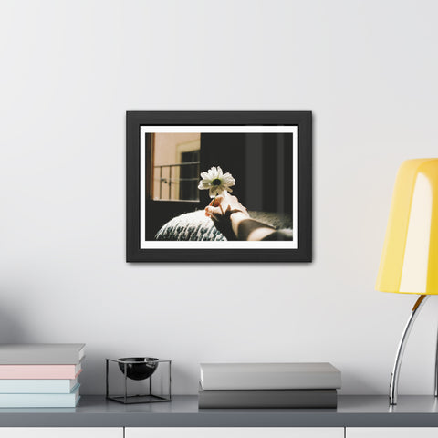 Hold Me - Elegant Framed Flower Art Poster - Serenity and Warmth for Home Decor