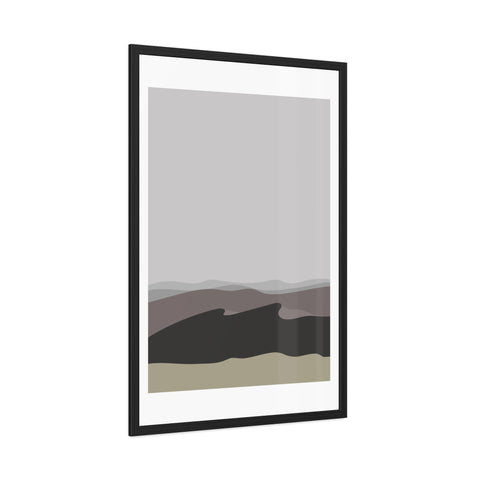 Desert Sun 2 - Modern Landscape Framed Poster - Wall Art for Home Decor - Neutral Tones