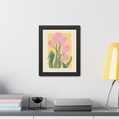 Flowers 3 - Blossoming Tulips Framed Poster - Modern Floral Wall Art