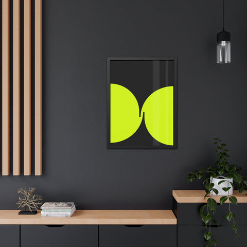 Modernica 4 - Modern Minimalist Framed Poster - Bold Green Abstract Art