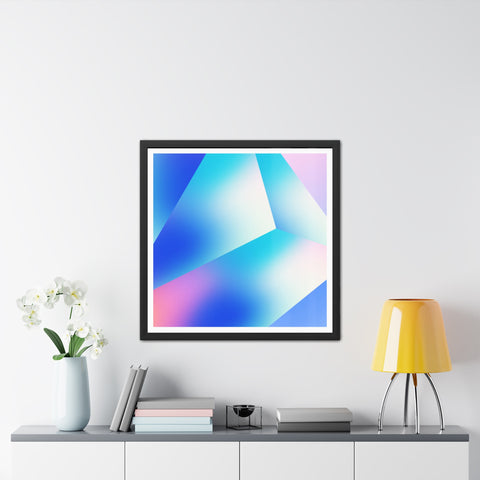 Prisma 1 - Abstract Blue Framed Posters - Modern Art Decor for Home & Office