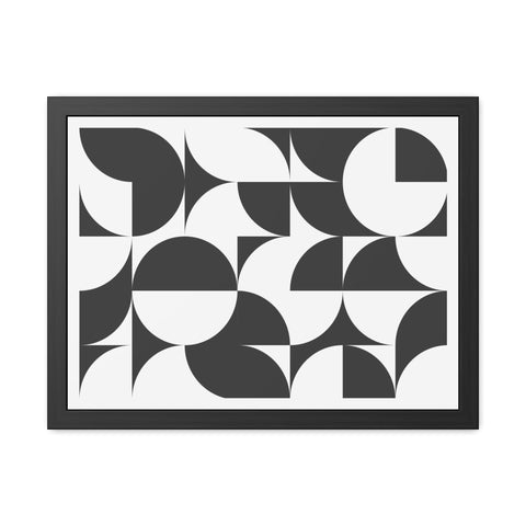 Horizon Grid 3 - Modern Geometric Framed Poster for Stylish Home Decor