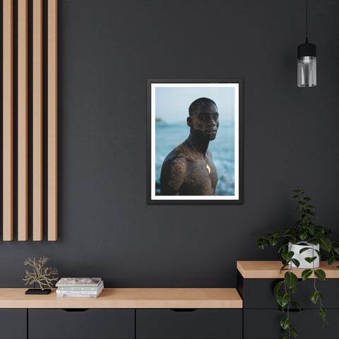 Male Portrait 4 - Framed Poster: Inspiring African Portrait Wall Art