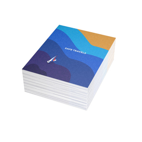 Safe Travels — Travel / Abstract Greeting Card - Illustrated, beautiful, any occasion