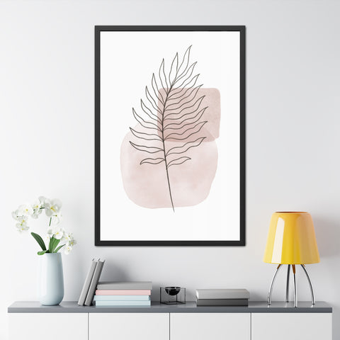 Fall 1 - Minimalist Fern Art Framed Poster - Modern Wall Decor for Home & Office