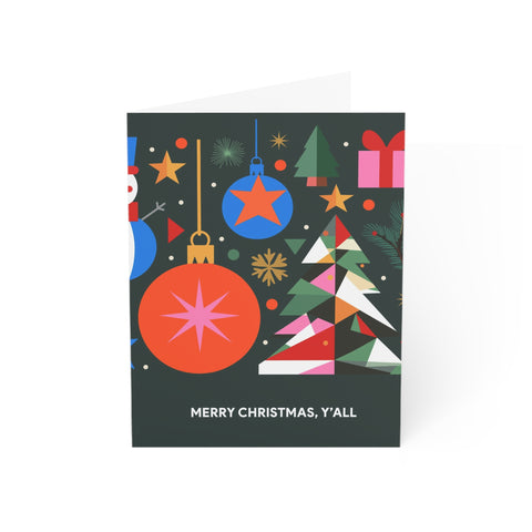 "Merry Christmas, Y'all" Holiday Greeting Card — Christmas / Holiday Greeting Card - Illustrated, Modern