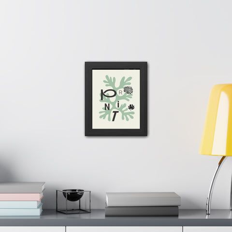 Just a Print - Modern Botanical Framed Poster – Stylish Home Decor with ‘PRINT’ Design