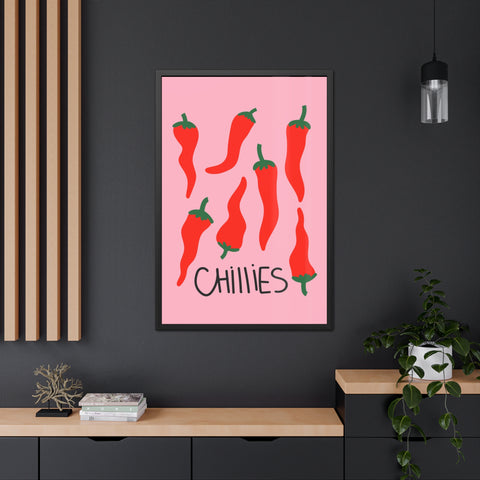 Spicy Chillies Framed Poster - Vibrant Kitchen Wall Art