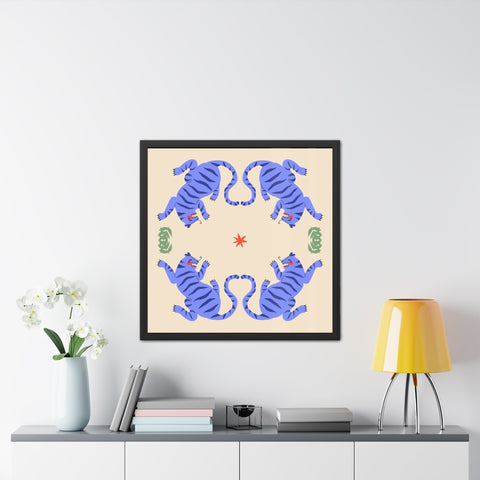 Circus Act 2 - Colorful Tiger Framed Poster – Vibrant Wall Art for Animal Lovers