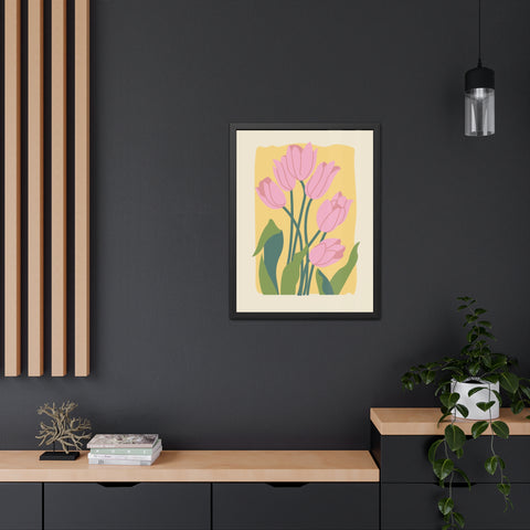 Flowers 3 - Blossoming Tulips Framed Poster - Modern Floral Wall Art