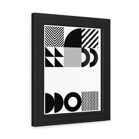Modern Geometric Framed Posters - Minimalist Black & White Wall Art