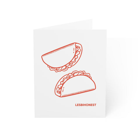 Taco Greeting Card — Funny Lesbiohest Greeting Card - Illustrated, Funny, Snarky, any occasion