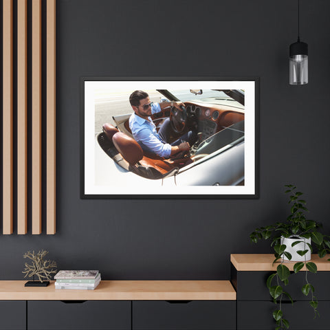 Hop in - Luxury Car Enthusiast Framed Poster - Stylish Wall Art for Home or Office