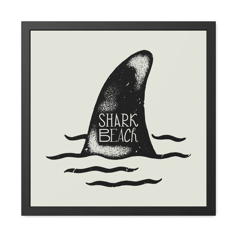 Shark Beach Framed Poster - Wall Art for Beach Lovers