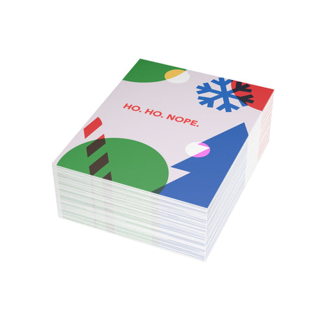 "Ho. Ho. Nope." Holiday Greeting Card – Christmas / Holiday Greeting Card - Illustrated, Funny, Snarky, Modern